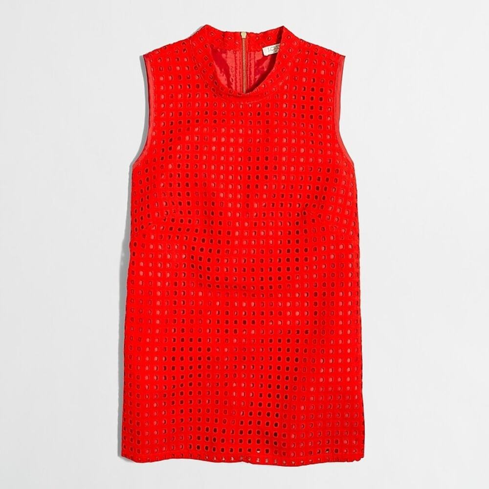 J. Crew Red Eyelet Blouse